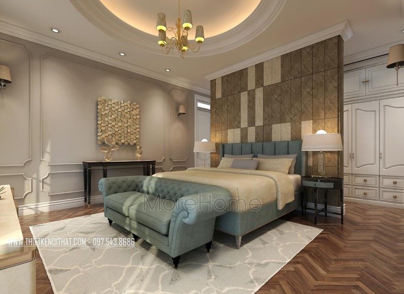 Thiết kế nội thất phòng ngủ biệt thự The Manor Lào Cai